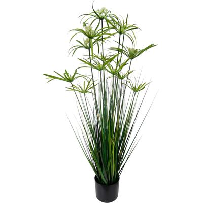 Kunstpflanze I.GE.A. "Zyperngras im Topf", grün, B:35cm H:120cm T:35cm, Kunststoff, Kunstpflanzen, Kunstpflanze