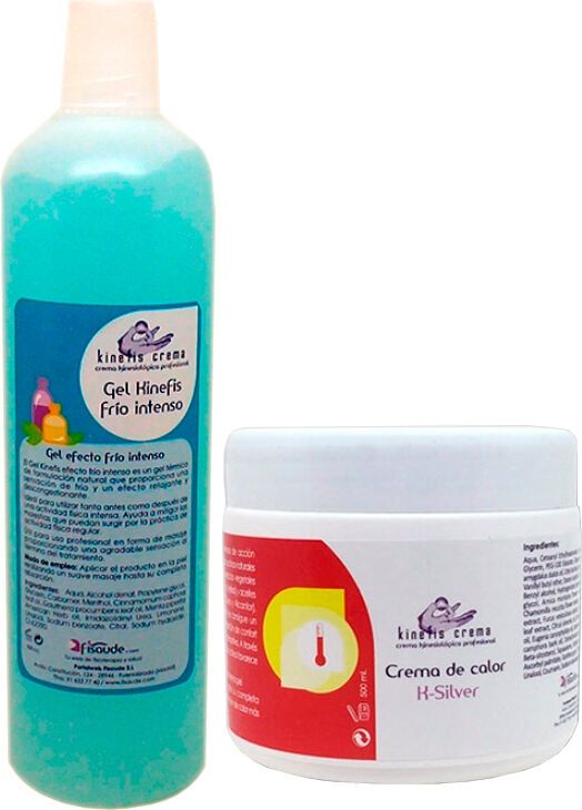 Pack Cold - Hot Intensivo Kinefis: Gel de Frio Kinefis + Creme Calor K-Silver Kinefis