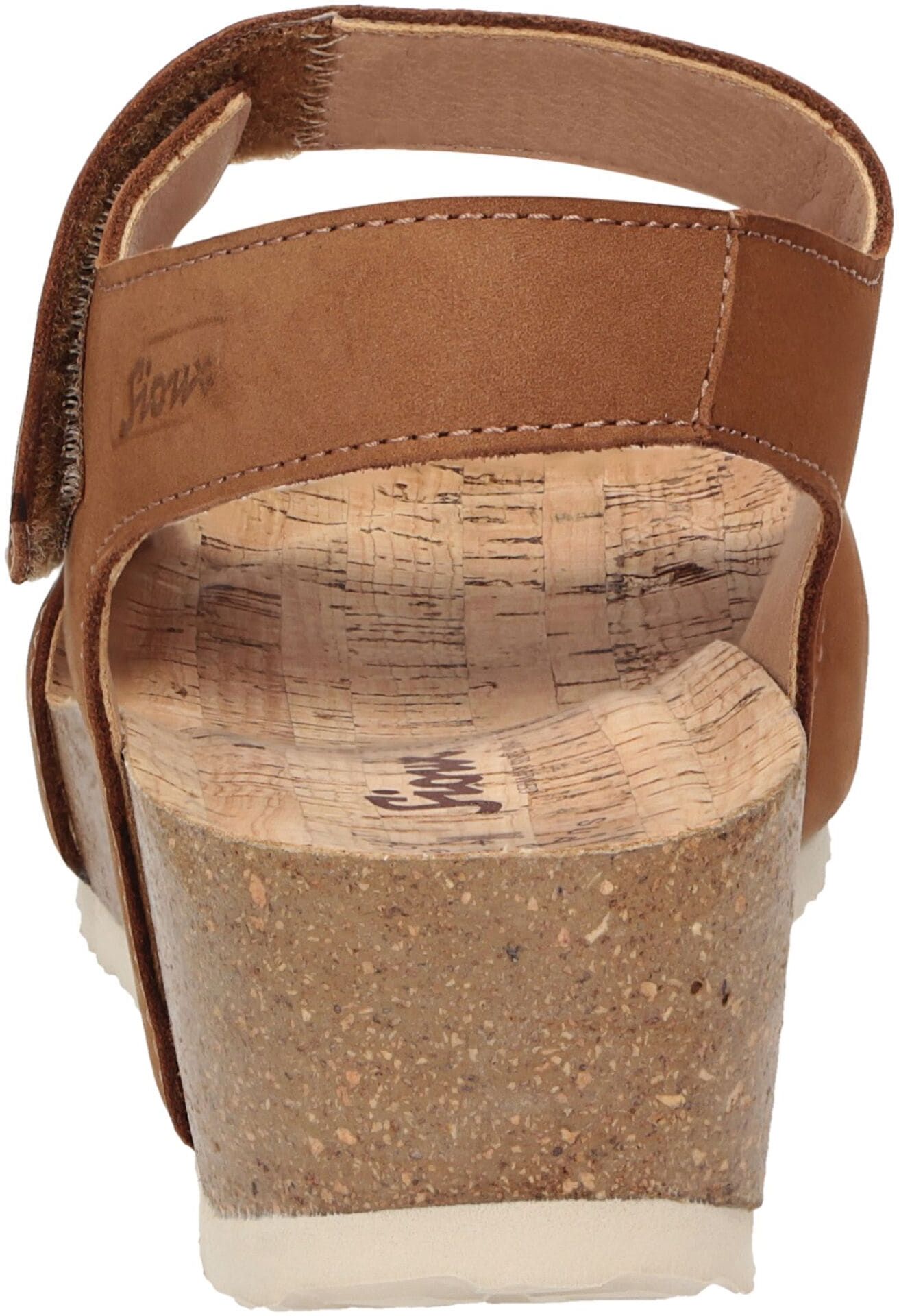 Sandale SIOUX "Yagmur-700", Damen, Gr. 37 (UK 4), braun (cognac), Obermaterial: 100% Rindnubukleder CNU. 100% Gummi rubber., Schuhe Sandale