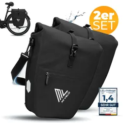2in1 Fahrradtasche für Gepäckträger „CAPAX“ 25L - Schwarz - Bestseller,oft gekauft