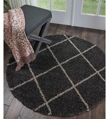 Nourison Brisbane Large Diamond Geometric Modern Shag Area Rug