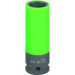 KS Tools 1/2" Alu-Felgen Kraft-Stecknuss robust, lang grün - 515.1072 - grün