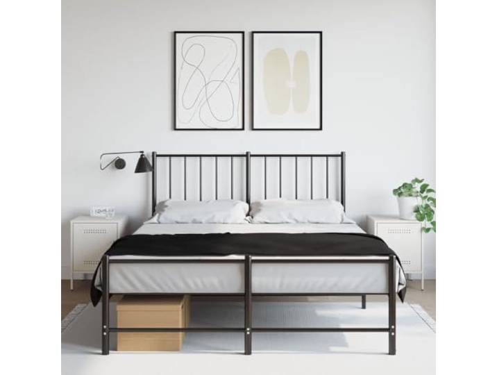 HEFZGDB Industriestil Nachttisch 2 Stück Weiß 36x39x50,5 cm Stahl Beistelltisch mit Schublade Stauraum