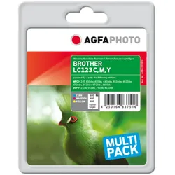 Agfaphoto, Druckerpatrone, kompatibel mit  LC-123 (C, M, Y)