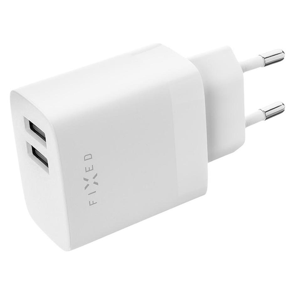 Fixed Dual USB Travel Charger (17 W, 2 Ports) (FIXC17N-2U-WH)
