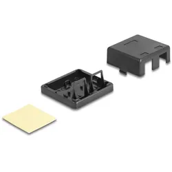 DELOCK Keystone Leergehäuse 2-Port schwarz