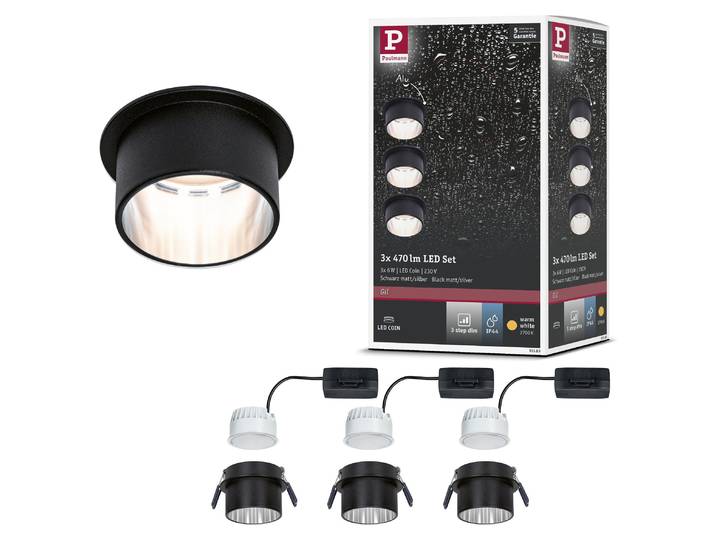 Paulmann LED encastré Gil set de base