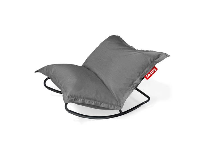 Fatboy - Rock 'n' Roll Lounge Chair, schwarz + Original Outdoor Sitzsack, rock grey