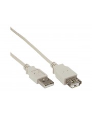 InLine USB-Verlängerungskabel USB M bis W 2.0 2 m beige/grau (34602X)