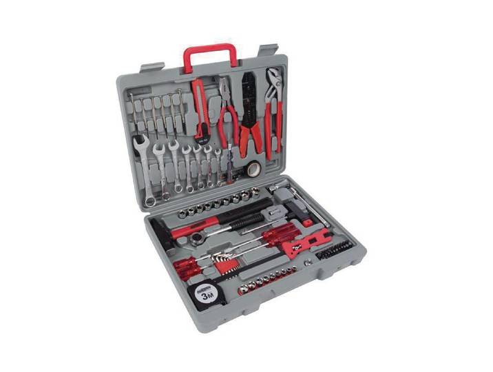 Werkzeugset Toolland HSET554 , grau (grau, rot), Kunststoff, Werkzeugsets, Werkzeugset