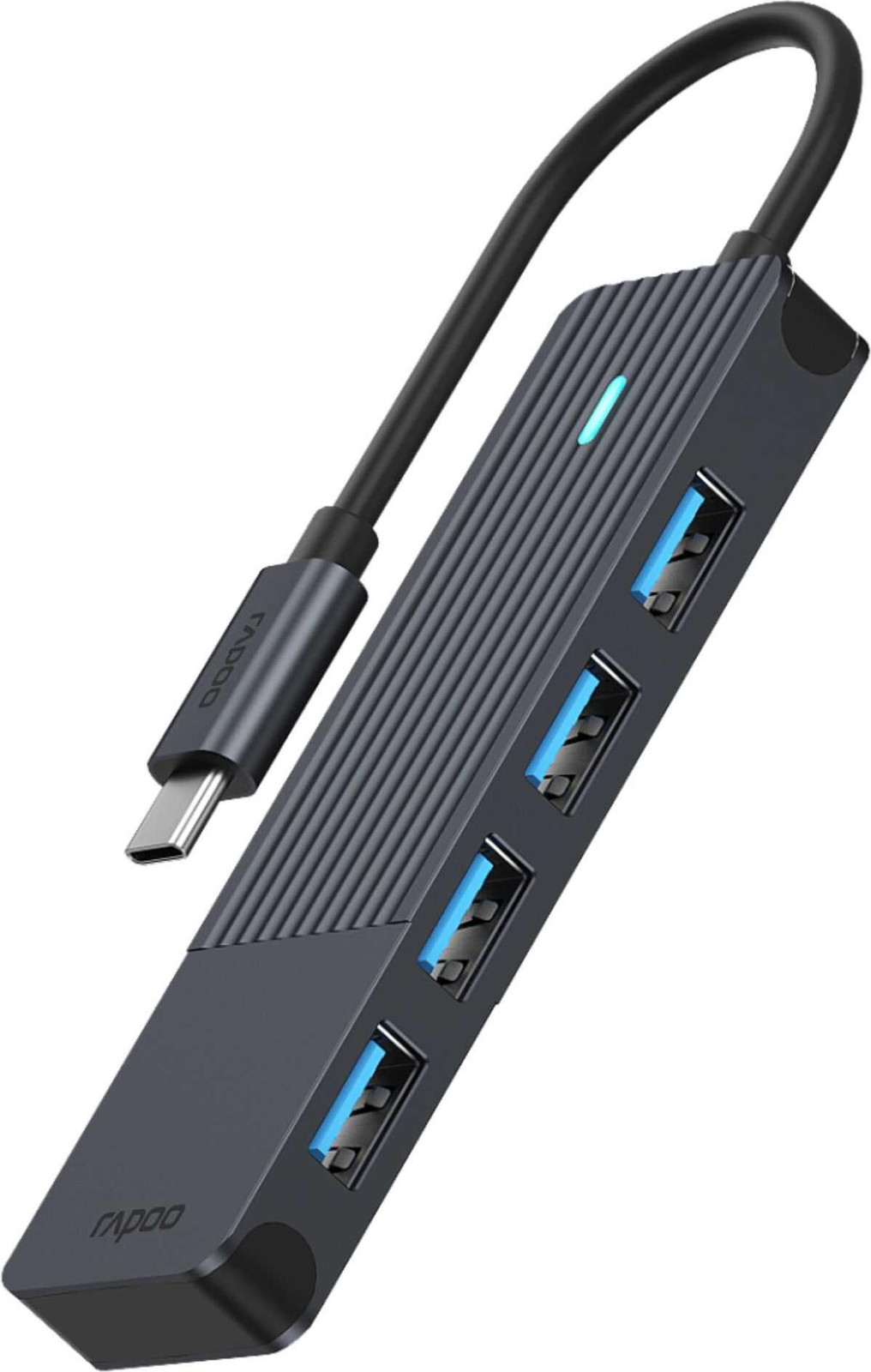 Rapoo USB-C Hub, grijs, USB-C naar USB-A