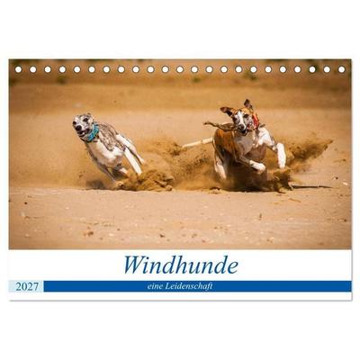 Windhunde - eine Leidenschaft (Tischkalender 2027 DIN A5 quer), CALVENDO Monatskalender
