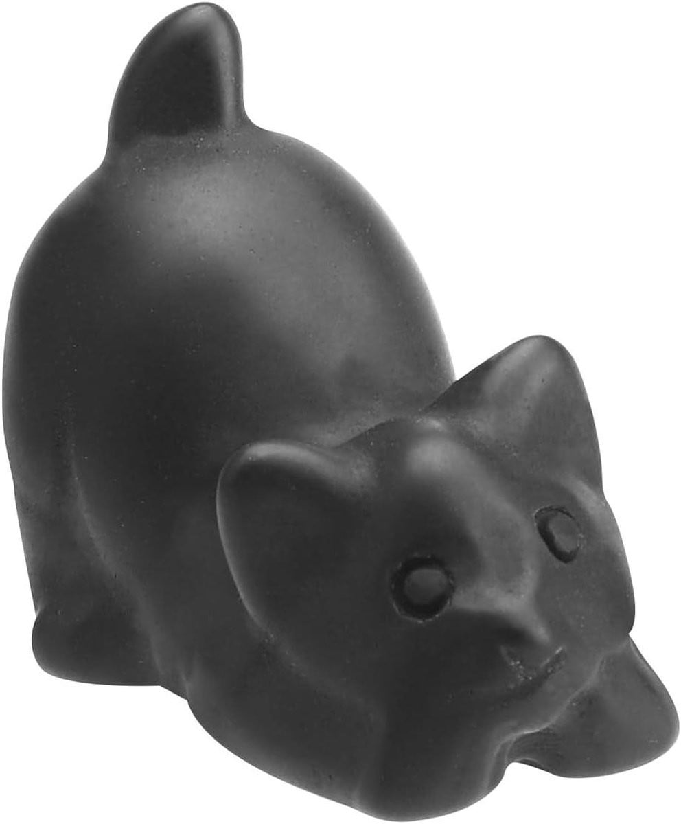Obsidiaan zwarte kattenstandbeeld - Kristallen bureauornament voor decoratie