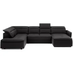 Wohnlandschaft Murillo Stoff Grau Charcoal