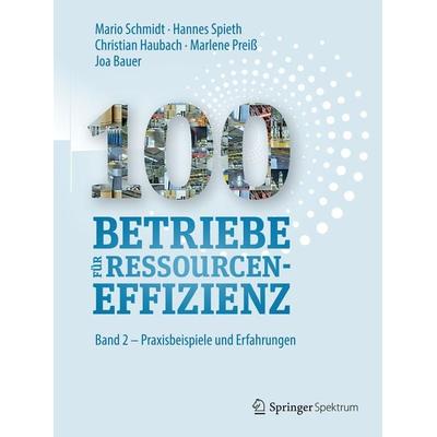 100 Betriebe für Ressourceneffizienz, Gebundene Ausgabe von Mario Schmidt,Hannes Spieth,Christian Haubach,Marlene Preiss,Joa Bauer, Springer Berlin,