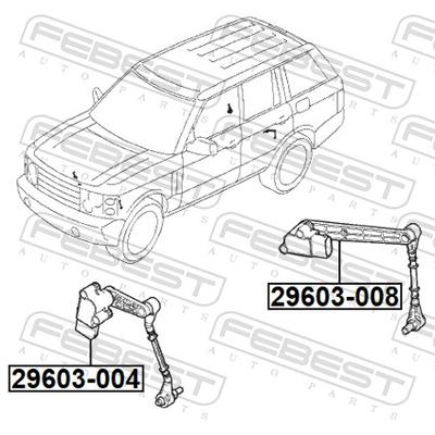 FEBEST Sensor, Leuchtweiteregulierung 29603-008 Hinterachse für LAND ROVER