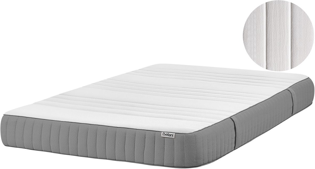 Beliani Whisper Traagschuimmatras Medium - Wit - B/D: 120 x 200 cm