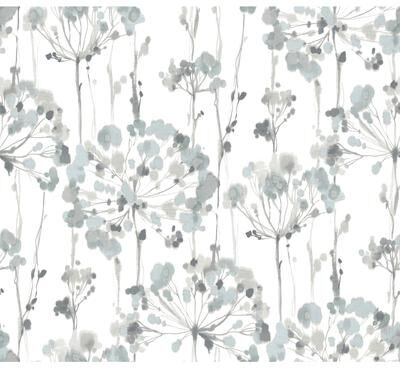 Candice Olson Flourish Blue & Grey Wallpaper