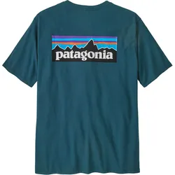 Patagonia Herren P-6 Logo Responsibili-Tee - S - Glacial Blue