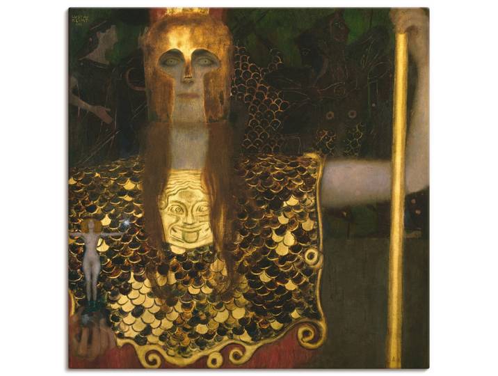 Leinwandbild ARTLAND Pallas Athene , braun (farbe bild(er): braun), B:100cm H:100cm, Bilder, Leinwandbild, auf Holzrahmen gespannt