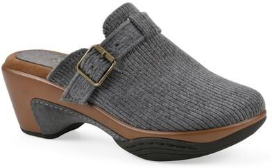 Women's Vias Slip-on Clog by White Mountain in Blue Steel Fabric (Size 7 1/2 M)
