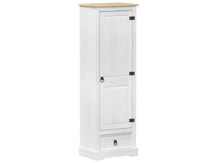 NOUVEAU Armoire de chambre - Garde-robe - organisateur rangement - blanc - 55x38x170cm Pin massif 55980
