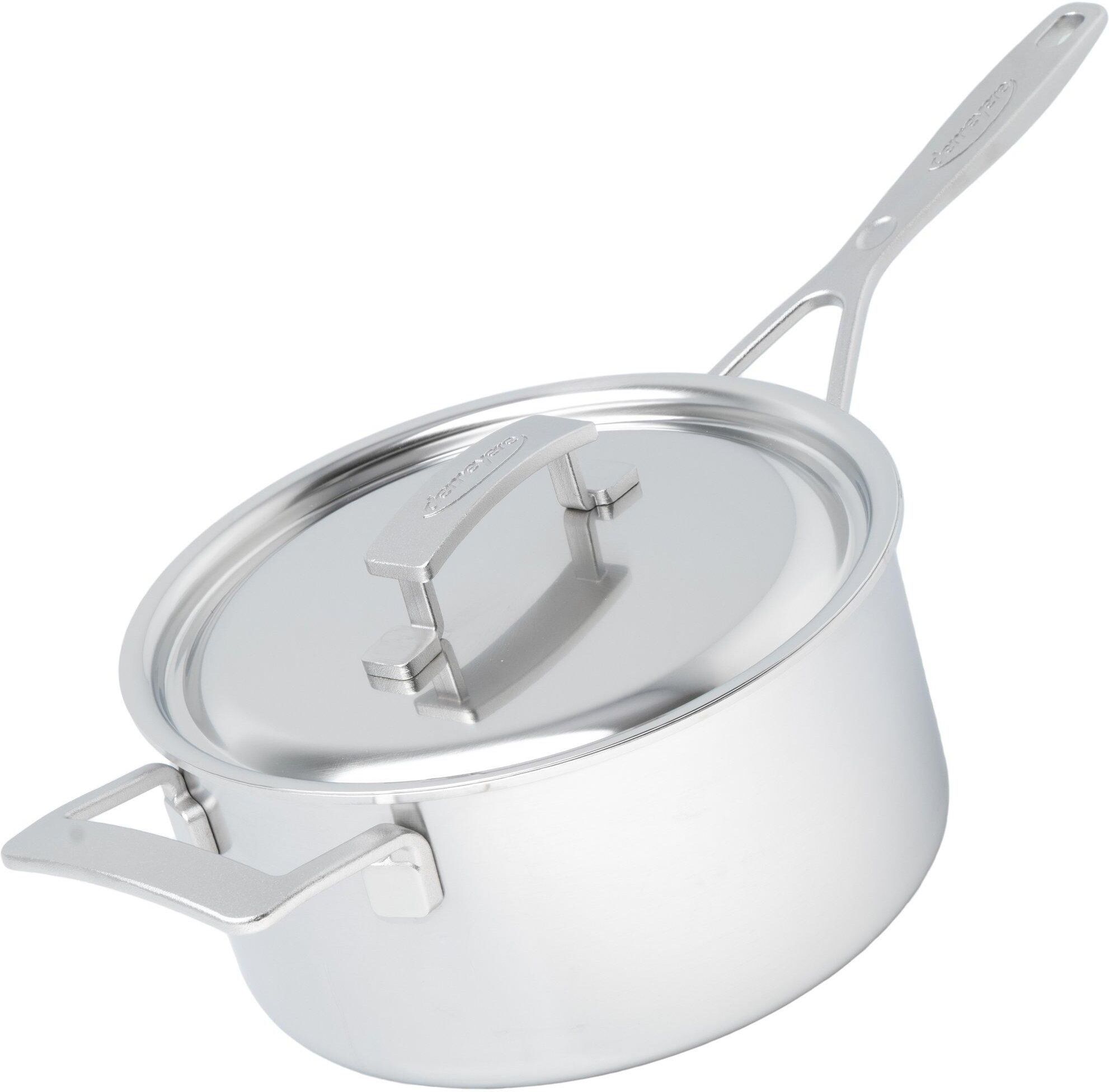 Demeyere Industry 5, 1029684 pentola in acciaio inossidabile con coperchio, 22 cm, 4 l