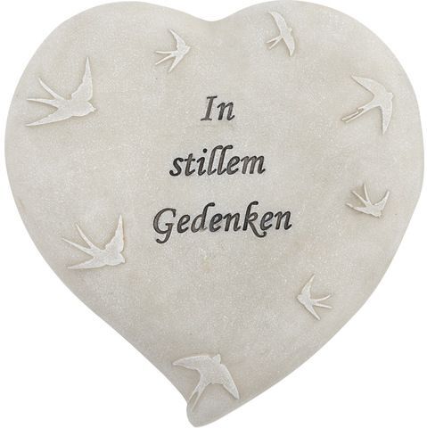 TrendLine Herz In stillem Gedenken 16 x 16 cm grau