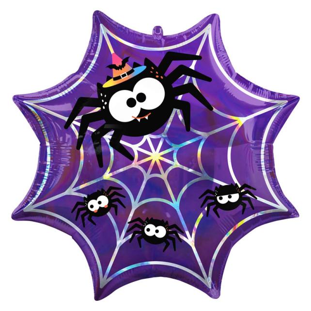 Anagram SuperShape Iridescent Spiderweb Folienballon verpa (5x) (4194875)