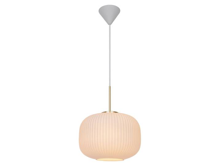 NORDLUX Lustre design Milford\, Variante : Ø 300 x 380 mm\, 40 W\, blanc opale avec laiton