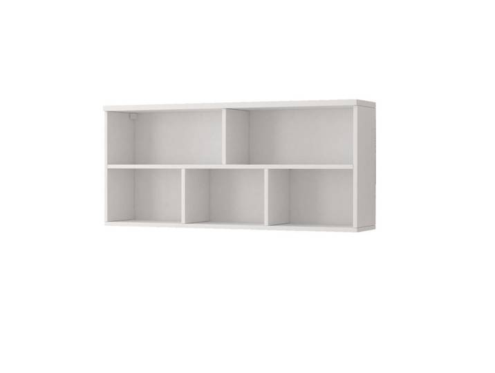 Deine Möbel 24 Kinder-Wandregal Olmo 09 110/27/55 Weiß, 110x55x27 cm, Wohnzimmer, Regale, Wandregale