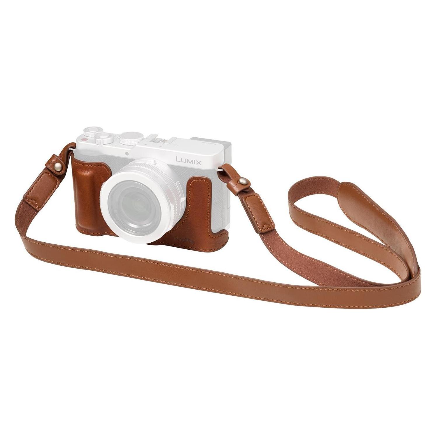 SmallRig 6275 Leather Half Case Kit for Panasonic LUMIX L10 (Brown) (6275)