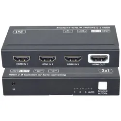 Vivolink HDMI switcher 3x1 4K@60Hz, Switch Box