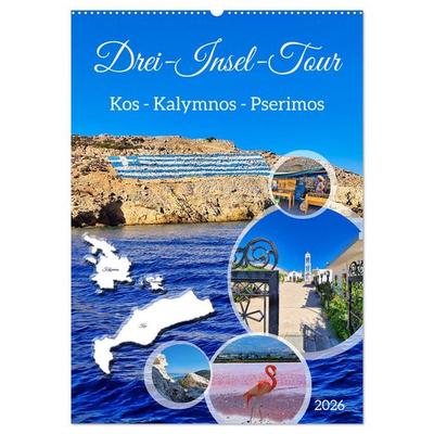 Drei-Insel-Tour (Wandkalender 2026 DIN A2 hoch), CALVENDO Monatskalender