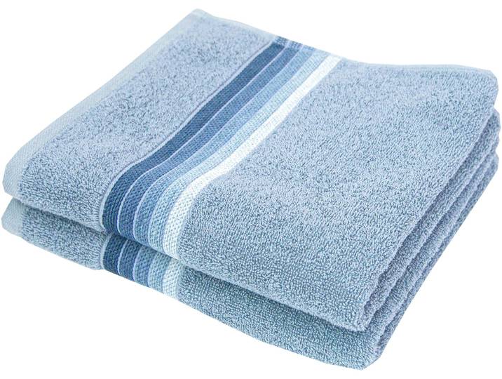 Handtücher DYCKHOFF Chenille , blau, B:50cm L:100cm, Frottier, Frottier, Handtücher, Handtücher
