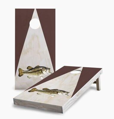 Skip's Garage Wood Bass Cornhole Boards
