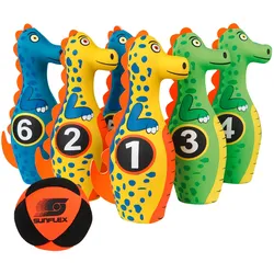 sunflex sport Kegelset Dino 7 teilig mit Aufbewahrungstasche