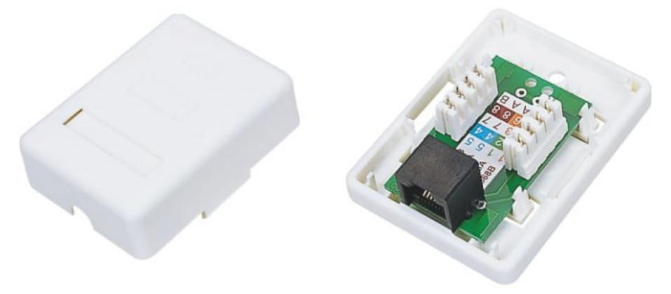 A-LAN Wandcontactdoos UTP Cat. 6, 1xRJ45, model GN010