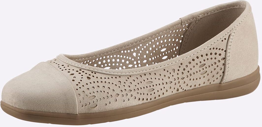 Ballerina JANA, Damen, Gr. 39, beige, Textil, Schuhe Ballerina beige 39