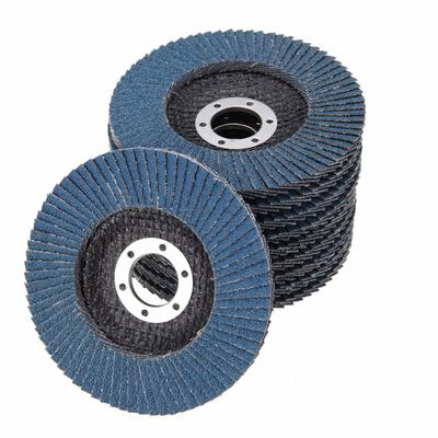 Vago-Tools 20x Fächerschleifscheiben 115mm flach K36 Blau