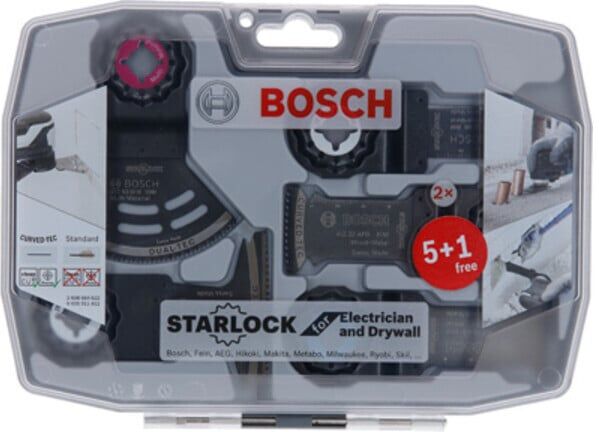 Kit BOSCH Starlock pour électriciens et poseurs de cloisons sèches, 5+1 pièces (2608664622)