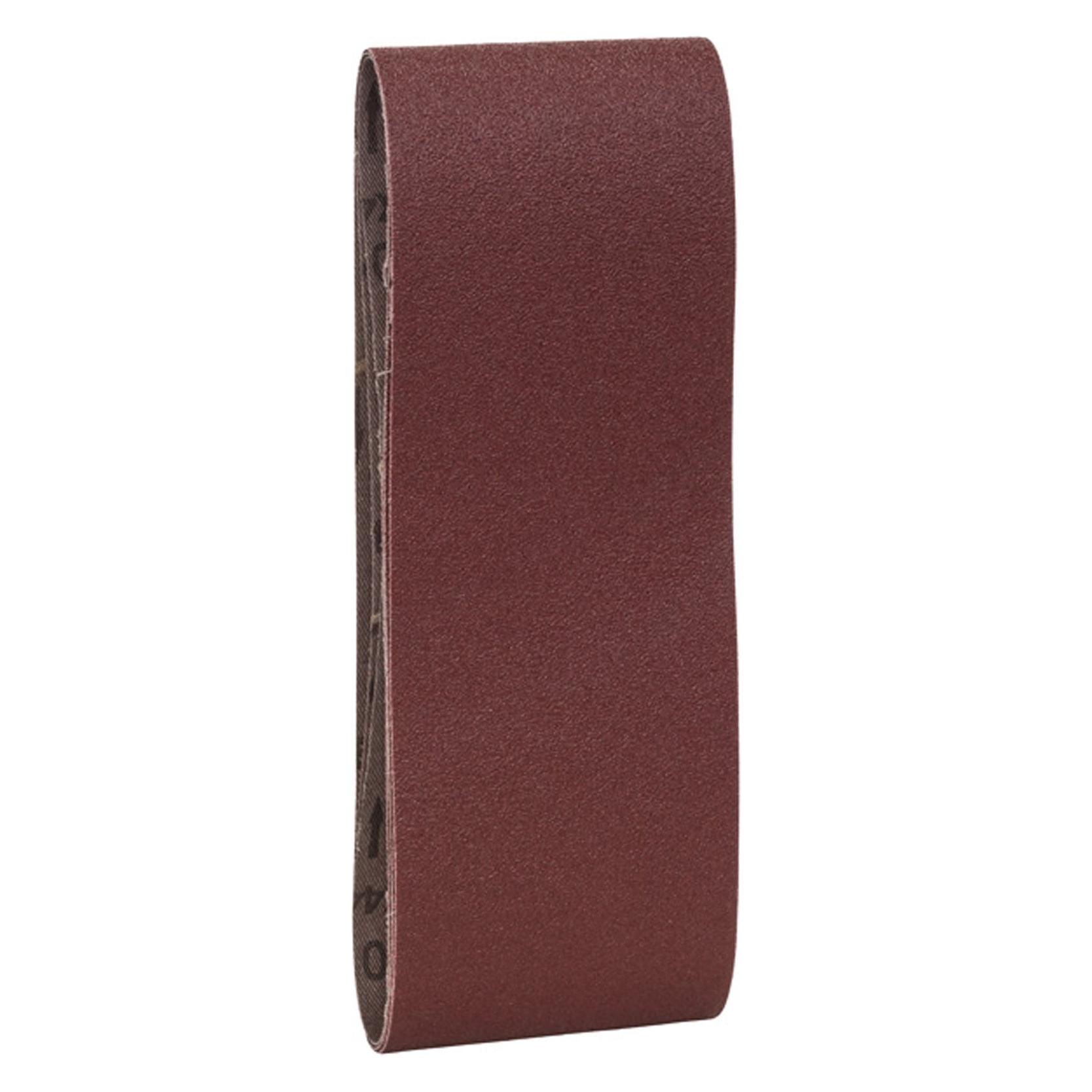 Bosch Zubehör 3tlg. Schleifband-Set für Bandschleifer, rote Qualität K = 100 (100) (2609256207)