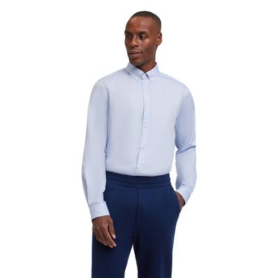 Businesshemd FALKE "Business", Herren, Gr. 43/44, N-Gr, ocean (6110), Hemden