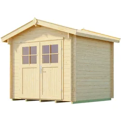 Weka Gartenhaus Premium 45 mit Vordach (20 cm)-Gartenhaus 132 Gr. 1 (250 x 250 cm) - 50 % Rabatt auf Dacheindeckung