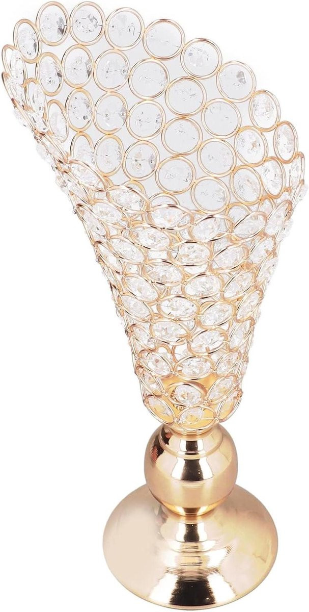 Elegante gouden kristallen kandelaar voor kaarsen - Vintage kaarshouder voor decoratie