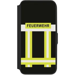 Nivocase Klapphülle für Samsung Galaxy A16 5G Handyhülle aus Kunst Leder NIVOflip schwarz Beruf Feuerwehr (Samsung Galaxy A16 5G), Smartphone Hülle, Schwarz
