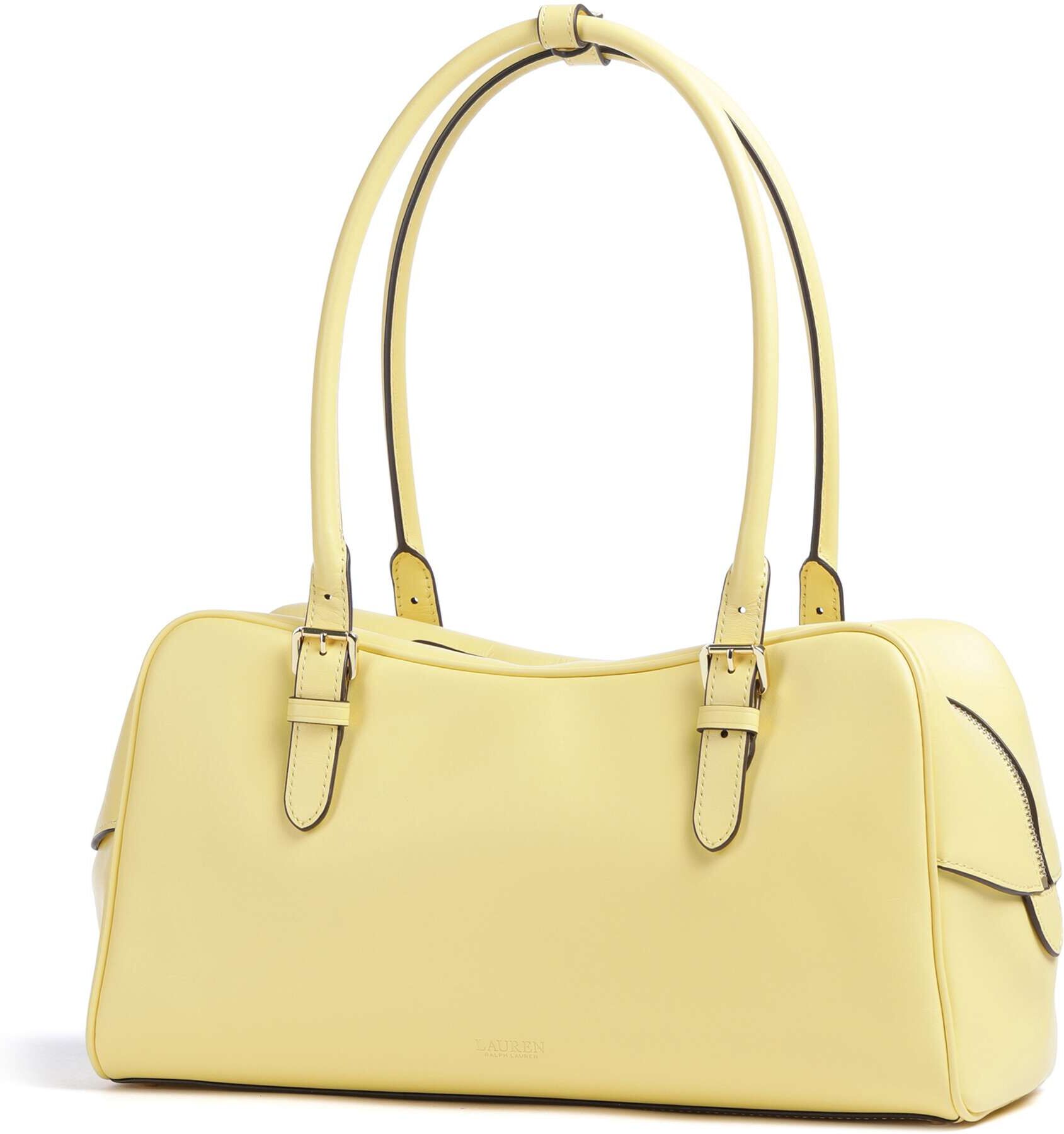Lauren Ralph Lauren Marcy Schultertasche aus Leder, gelb