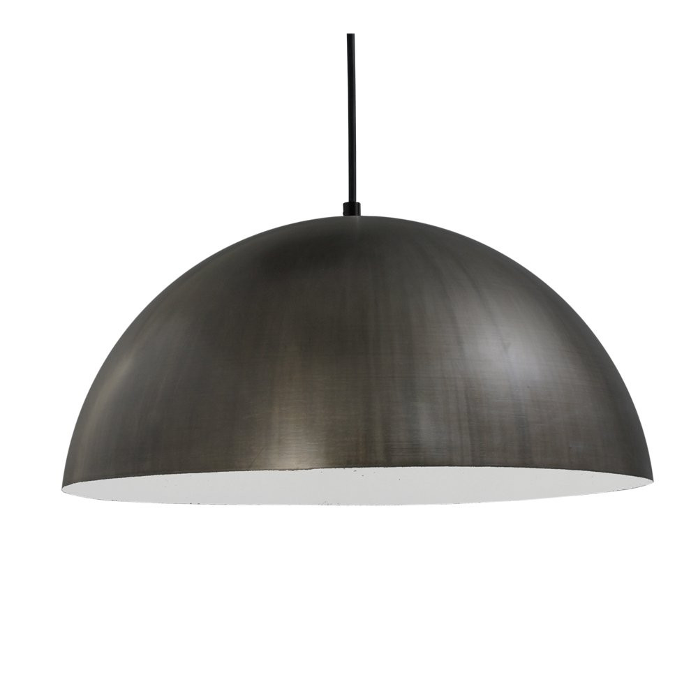 Masterlight Industria Hanglamp Gunmetal Zwart - Industriële Metalen Dome Hanglamp