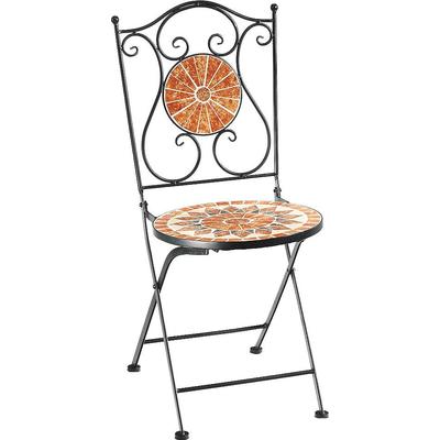 Klappstuhl LOCKER "Metallklappstuhl, Mosaik, nicht frostsicher", bunt (bunt, bunt), B:46cm H:45cm T:38cm, Metall, Stühle, Klappstuhl