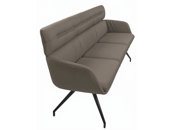 Dieter Knoll Sitzbank PABLO, dunkelgrau, Leder